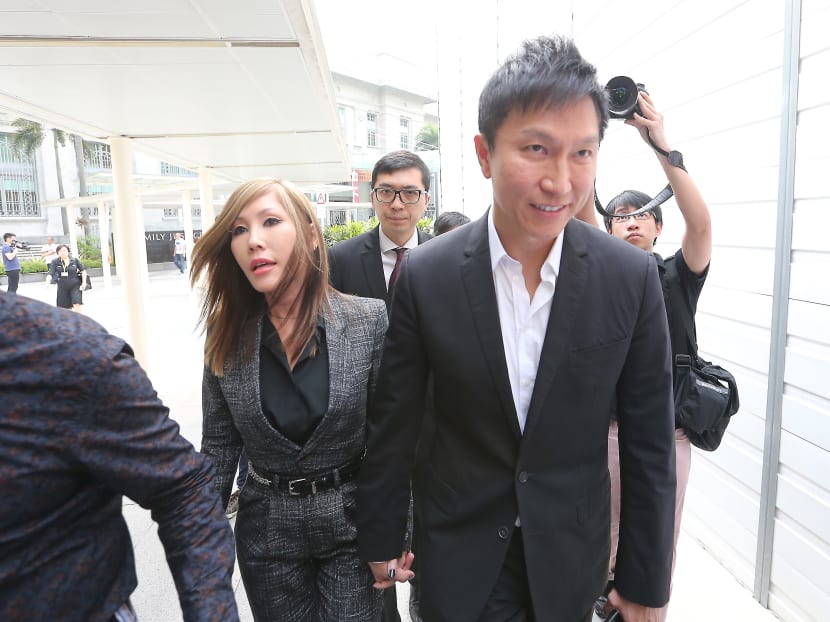 Kong Hee and his wife Sun Ho arrive at the States Courts on Oct 21, 2015. Photo: Ooi Boon Keong