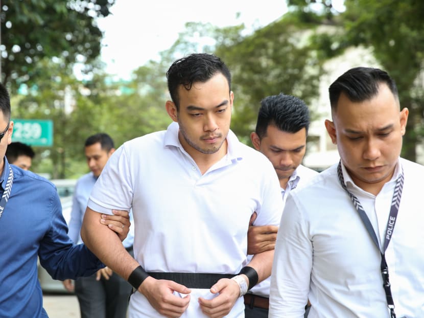 Yeo Liang Wei, 27, a logistics executive, was charged in court on Sept 15 with one count of molestation. He was taken back to the scene where he allegedly committed his offences on Wednesday (Sept 19).
