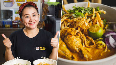 Ex-Thai Nightclub Mamasan Serves Addictive Khao Soi Curry Noodles & Crispy Omelette In Kopitiam