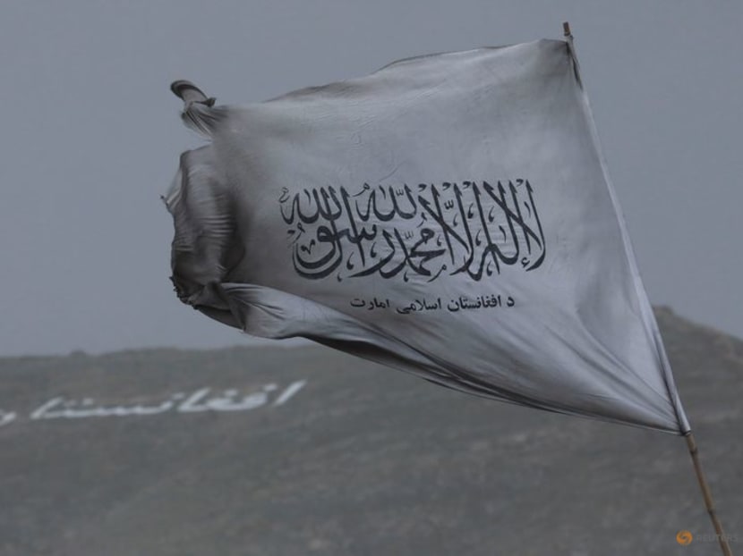 Taliban's flag is seen in a marketplace in Kabul, Afghanistan on May 10, 2022. Taliban's flag is seen in a marketplace in Kabul, Afghanistan on May 10, 2022.