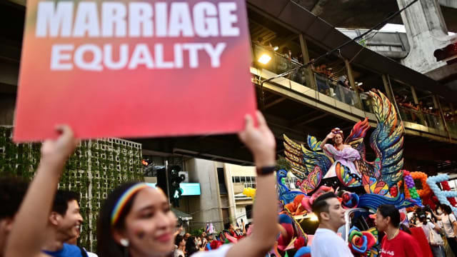 彭博社：泰国将批准同性婚姻合法化
