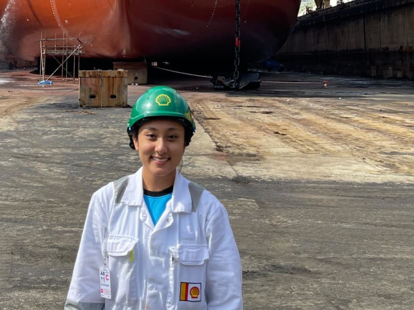 This 25-year-old marine engineer spends months at sea and is the only woman on board    