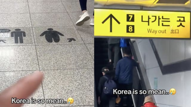 “暗示”体胖乘客都搭电动扶梯？韩国地铁站标志引热议