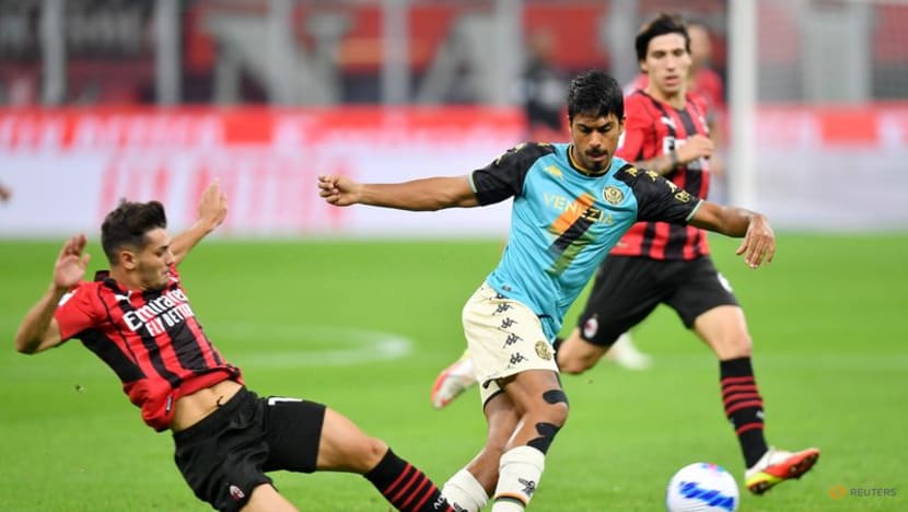 Football:
Diaz and Hernandez send Milan second after battling win over Venezia Football:
Diaz and Hernandez send Milan second after battling win over Venezia