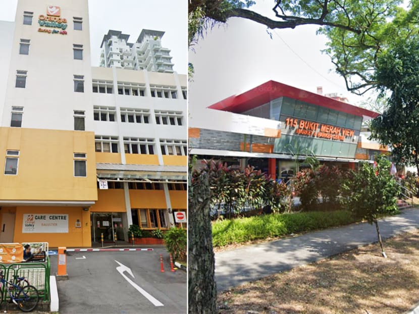 A 29-year-old nursing aide from Orange Valley Nursing Home (left) and a 74-year-old worker at the Bukit Merah View Market and Hawker Centre (right) were two of the new Covid-19 cases reported on June 10, 2021.