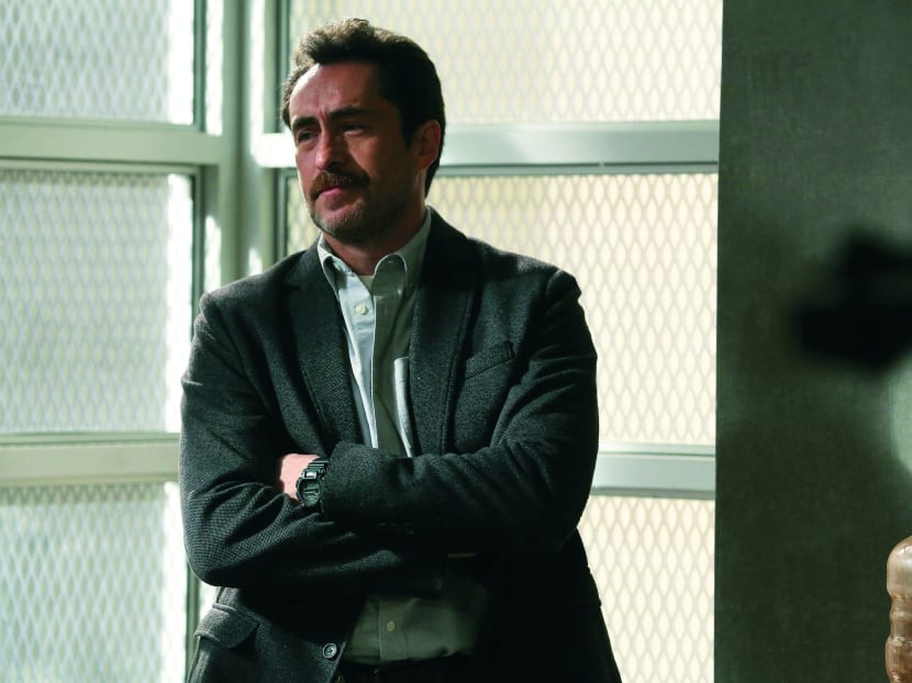 Demian Bichir as the dark and troubled Detective Marco Ruiz on American TV series The Bridges.