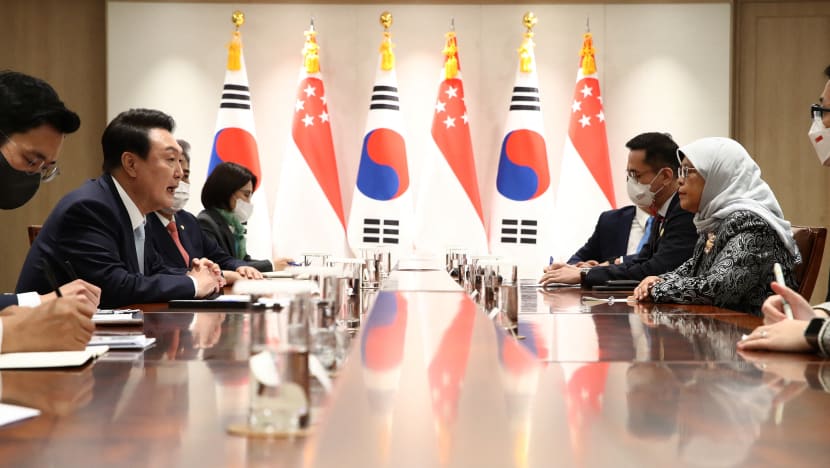 Presiden Halimah dan Presiden baru Korea Selatan Yoon Suk-yeol ingin perkukuh kerjasama dua hala