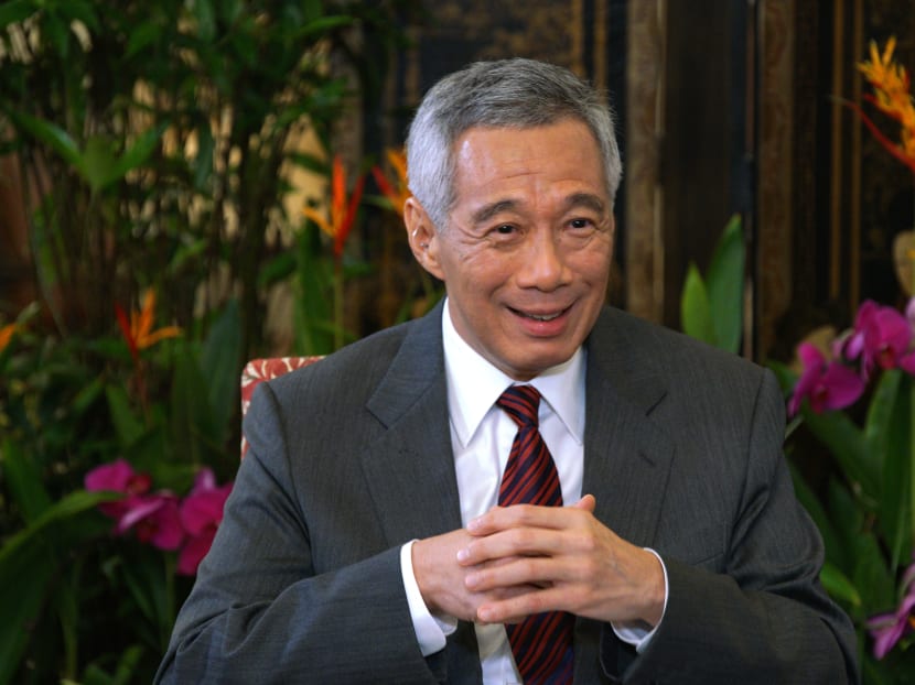 Prime Minister Lee Hsien Loong during his interview with Xinhuanet. Photo: MCI