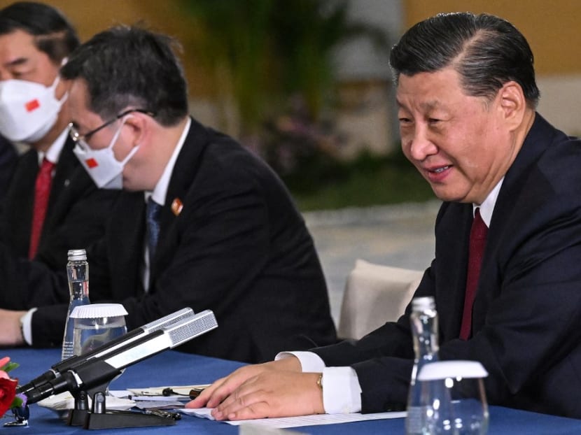 China's President Xi Jinping meets US President Joe Biden on the sidelines of the G20 Summit in Nusa Dua on the Indonesian resort island of Bali on Nov 14, 2022.
China's President Xi Jinping meets US President Joe Biden on the sidelines of the G20 Summit in Nusa Dua on the Indonesian resort island of Bali on Nov 14, 2022.