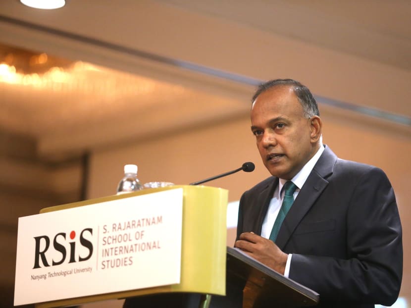 Law and Home Affairs Minister K Shanmugam addressed the question of how Singapore can resist the global tide of populism and xenophobia at the third Studies in Inter-religious Relations in Plural Societies symposium on Feb 1, 2017. Photo: Koh Mui Fong/TODAY