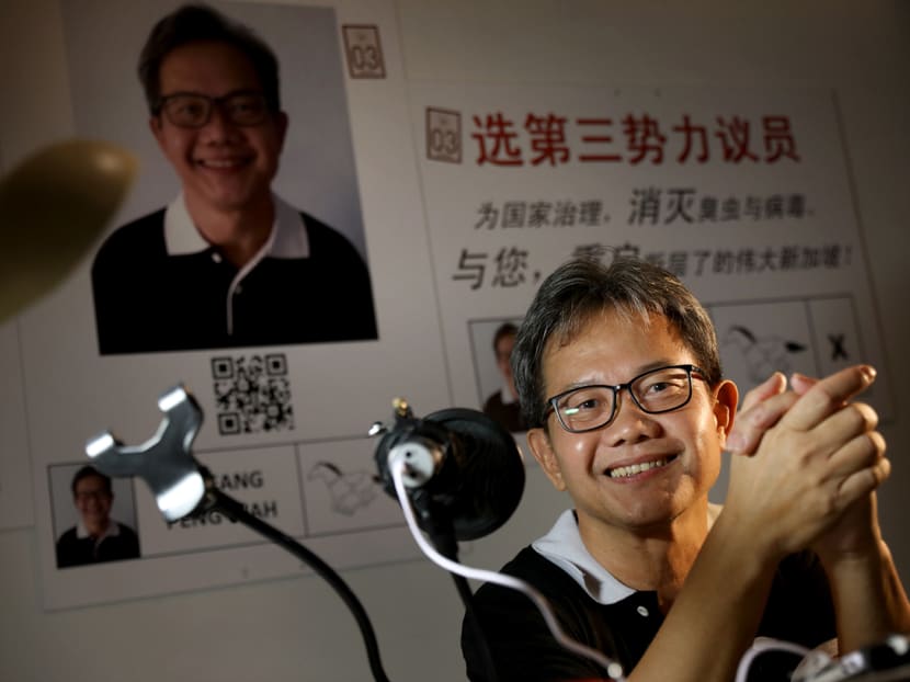 Mr Cheang Peng Wah (pictured), the independent candidate contesting the single seat at Pioneer ward, said that he has set up an Instagram account and has been conducting live streams on Facebook to reach supporters.