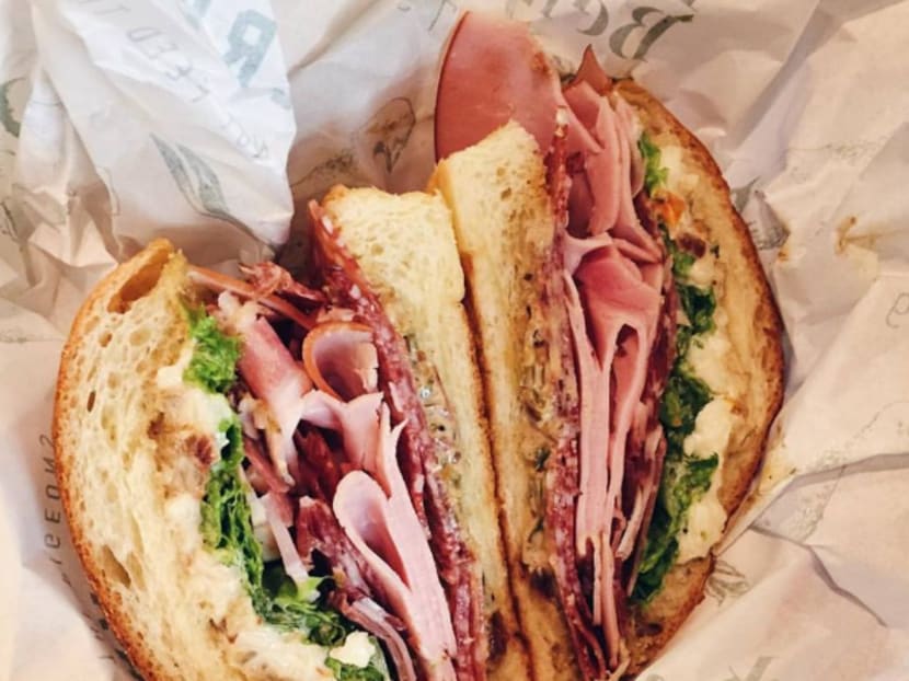 A sandwich from Park Bench Deli. Park Bench Deli signed an exclusive agreement with Deliveroo earlier this year. Photo: Park Bench Deli/Facebook