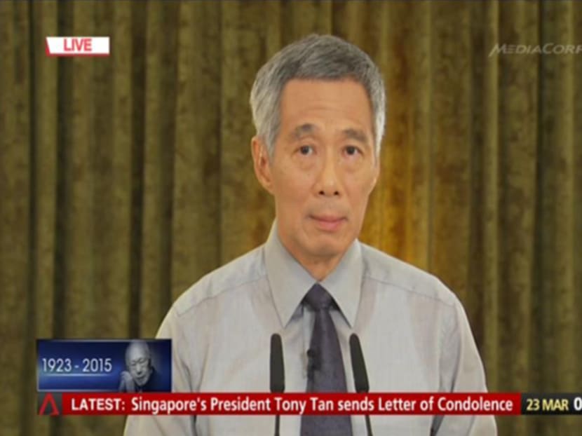 Prime Minister Lee Hsien Loong addresses the nation following the passing of his father, former Minister Mentor Lee Kuan Yew.