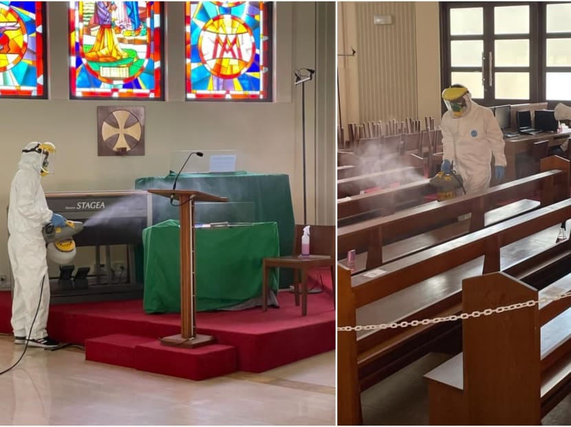 The Church of the Immaculate Heart of Mary said that deep cleansing of its premises (pictured) has been undertaken to ensure that the place remains safe for all to worship.
