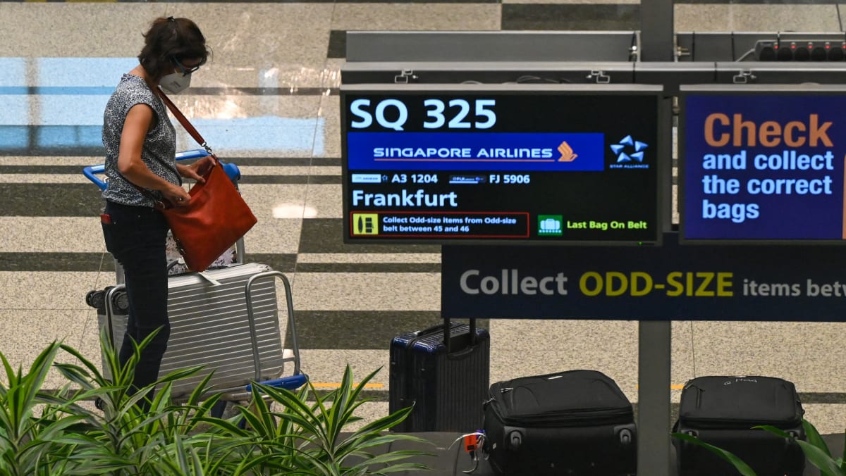 Changi airport hand online carry luggage size