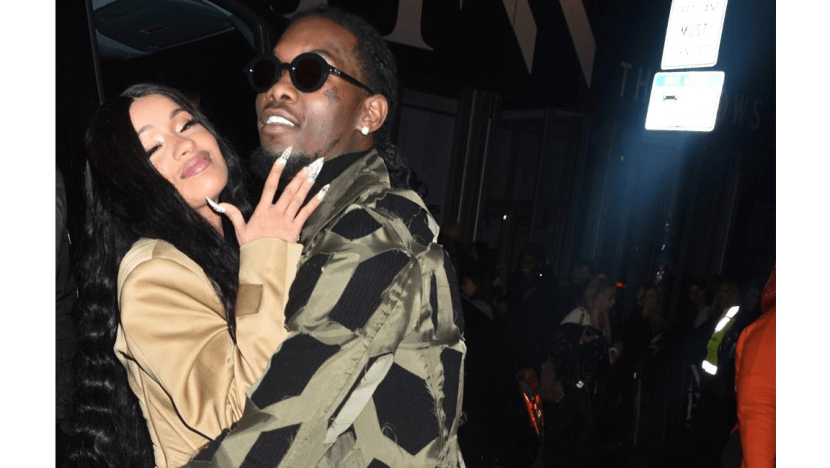 Cardi B spotted wearing engagement ring