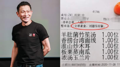 Andy Lau’s All-Vegetarian Lunch Receipt Leaked; Netizens Say It’s Why He Looks So Good At 59