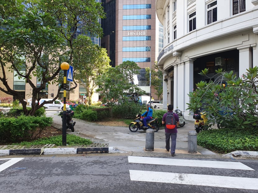 Motorcyclists not only ride but speed on pavements in the Central Business District, says the writer.