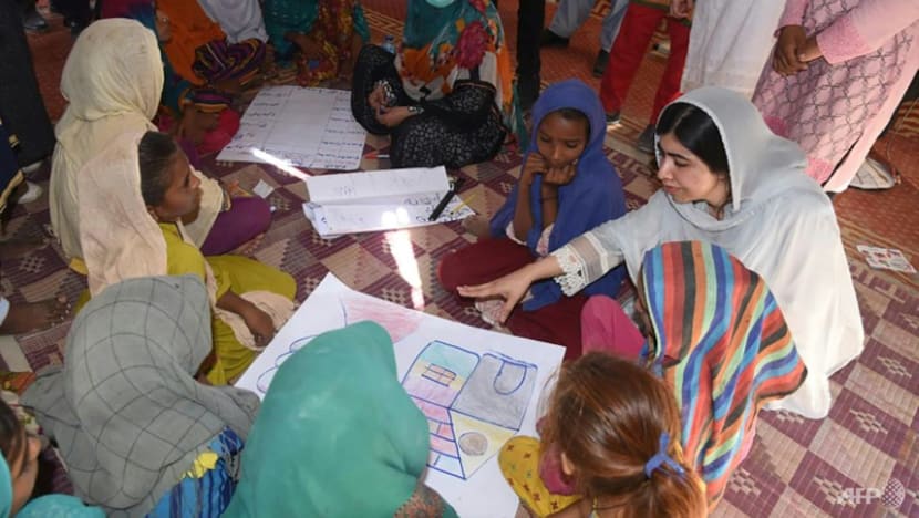 Malala visits women at flood camps in Pakistan Malala visits women at flood camps in Pakistan