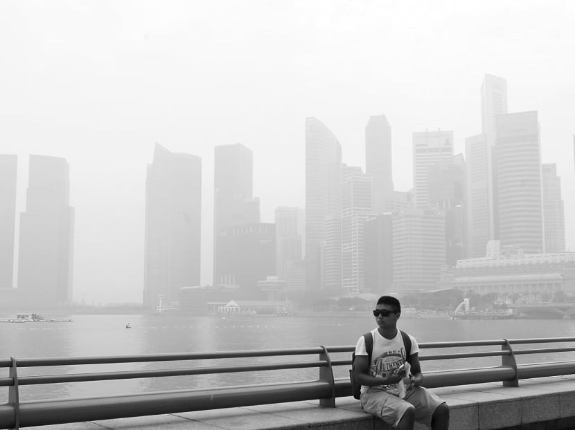 The haze reached record highs in Singapore last year. The Bill, if passed, will allow criminal charges and civilian claims for damages to be brought before a court in Singapore even if the fires occur elsewhere. Today File Photo