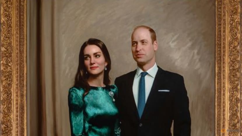 First joint portrait of UK's Prince William and wife Kate released