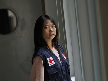 Ms Jacqueline Ng, 34, a volunteer with the Singapore Red Cross, who just returned from a stint of humanitarian work near the front-lines of the Gaza war in the Middle East.