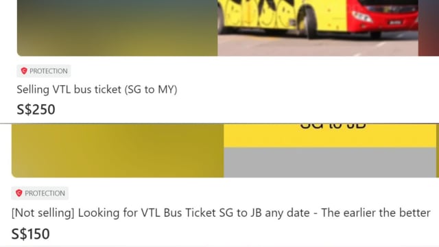 新马VTL车票供不应求 代购买票每张竟要价250元