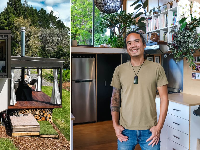 Born in S’pore, he now lives in a S$180K tiny house in New Zealand where he DIY-ed most of the reno, including digging a hole for sewage