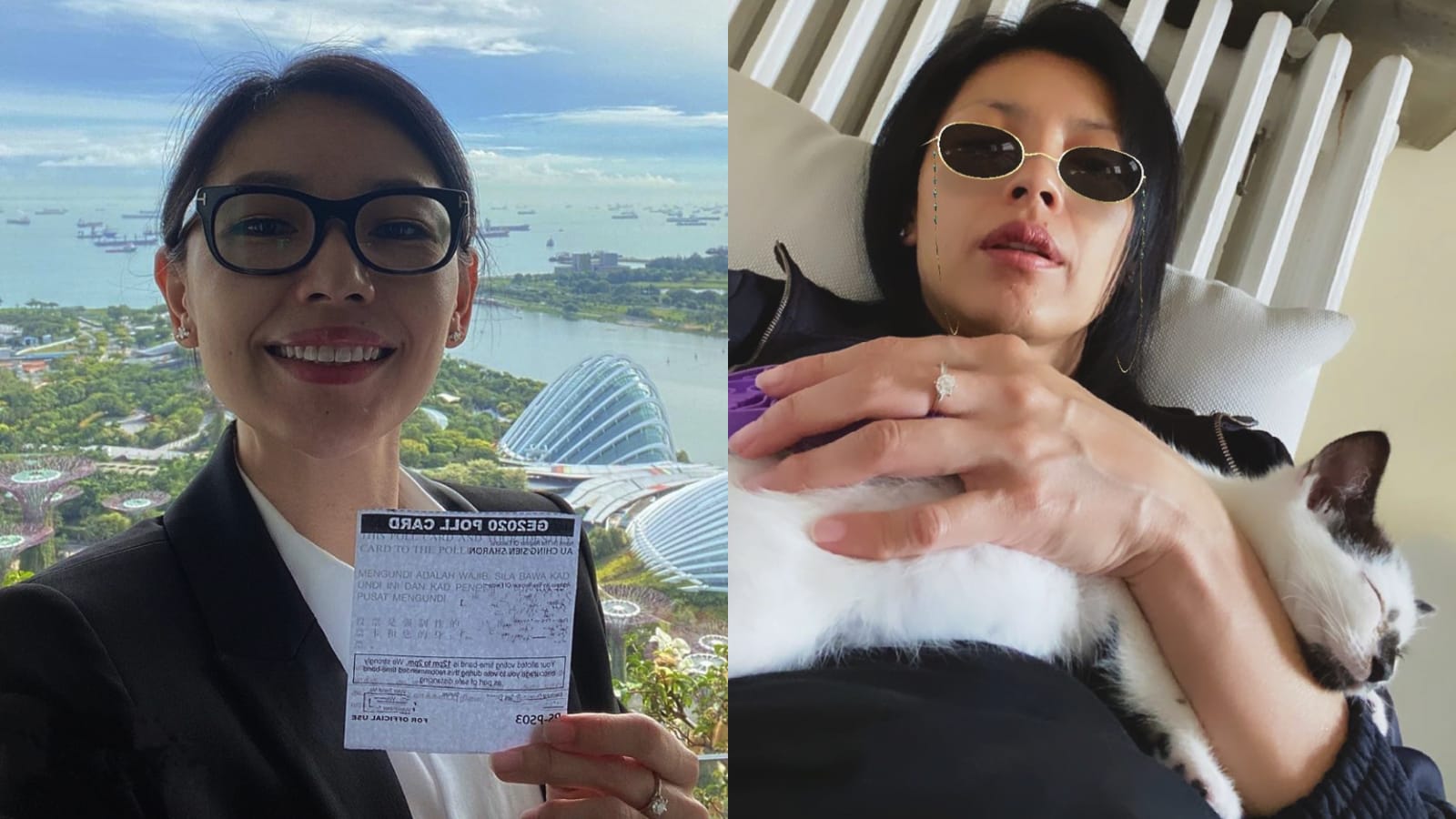 Sharon Au On Why She Came Back To Singapore To Vote, Her COVID-19 Swabbing Experience, And The Story Behind Her Kitten’s Unusual Name Sharon Au On Why She Came Back To Singapore To Vote, Her COVID-19 Swabbing Experience, And The Story Behind Her Kitten’s Unusual Name