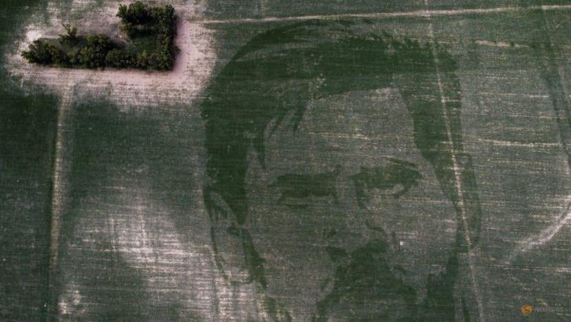 Argentine corn field planted with face of World Cup winner Messi Argentine corn field planted with face of World Cup winner Messi