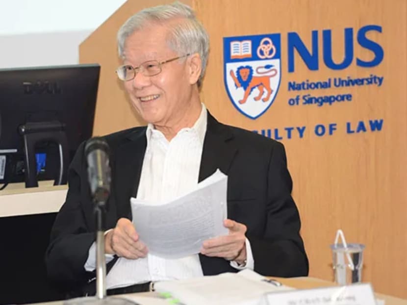 Former chief justice Chan Sek Keong (pictured), who was appointed National University of Singapore's first Distinguished Fellow in the Faculty of Law in 2013 after he retired from legal service, has written a paper on the much-talked-about Section 377A of the Penal Code. Former chief justice Chan Sek Keong (pictured), who was appointed National University of Singapore's first Distinguished Fellow in the Faculty of Law in 2013 after he retired from legal service, has written a paper on the much-talked-about Section 377A of the Penal Code.