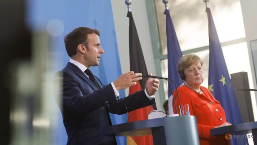Merkel and Macron urge EU coordination on reopening borders Merkel and Macron urge EU coordination on reopening borders