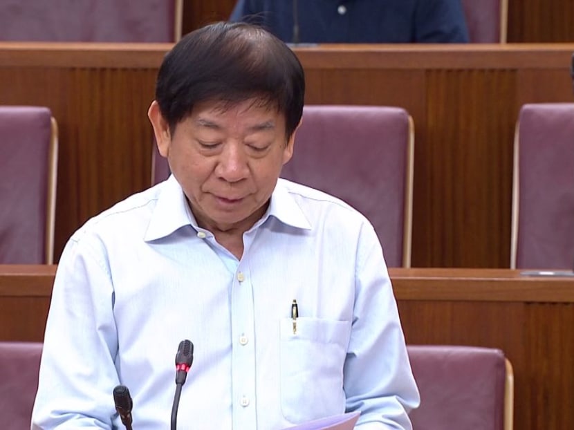 Transport Minister Khaw Boon Wan delivers a Ministerial Statement in Parliament on the tunnel flooding incident that shut down a segment of the North-South Line for about 20 hours last month. Photo: Parliament of Singapore