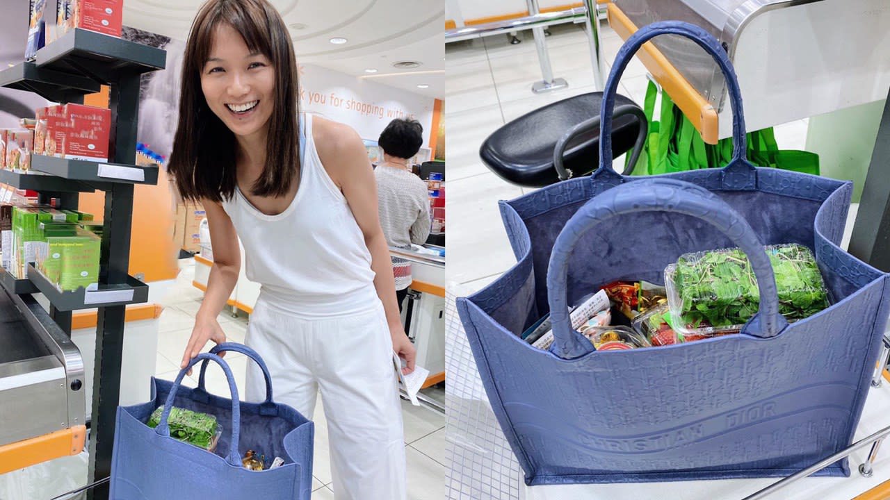 Joanne Peh Reduces Use Of Plastic By Putting Groceries In Her Designer Tote Joanne Peh Reduces Use Of Plastic By Putting Groceries In Her Designer Tote