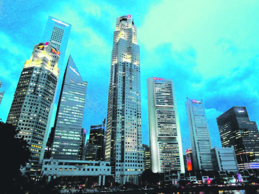 Singapore Central Business District (CBD), night skyline. TODAY file photo