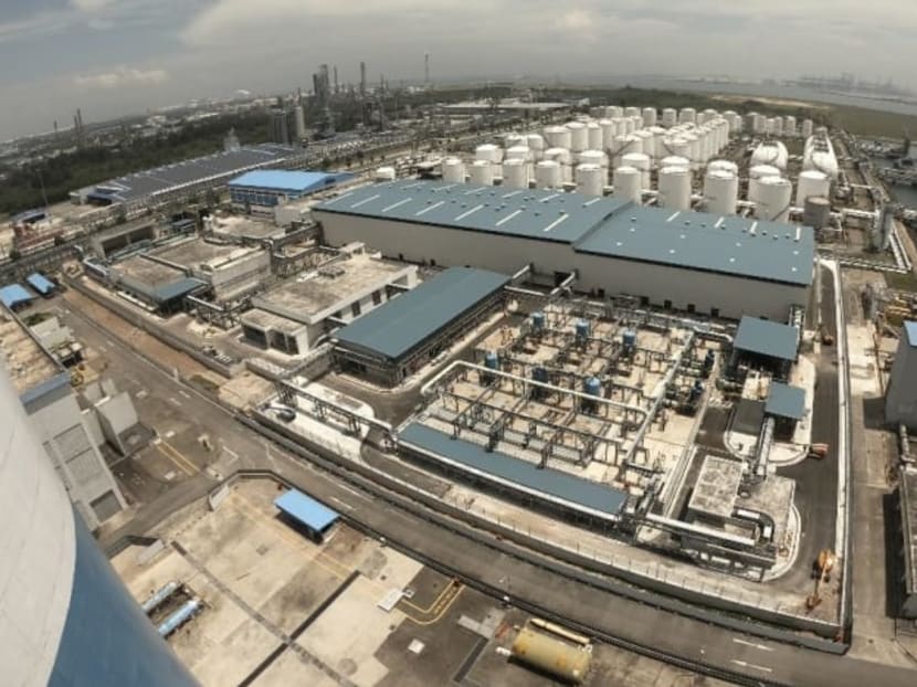 An aerial view of the Jurong Island Desalination Plant.