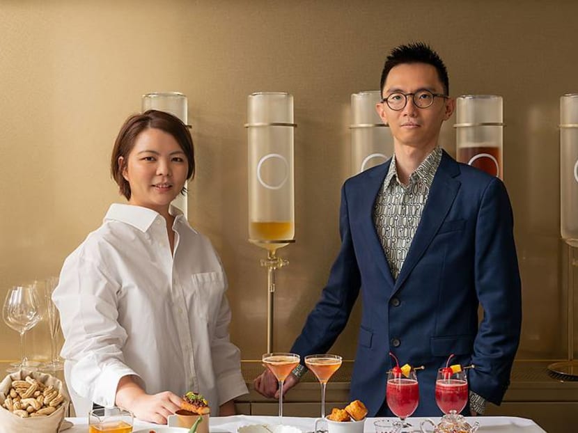 The couple serving chwee kueh, laksa and teh tarik in their Taipei cafe