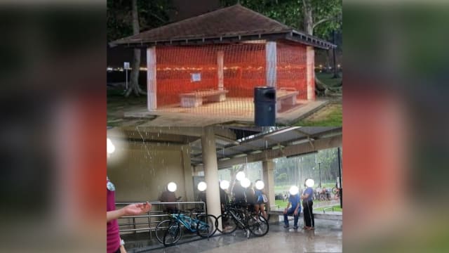 东海岸公园凉亭被封防群聚 民众：下雨时要到哪儿避？