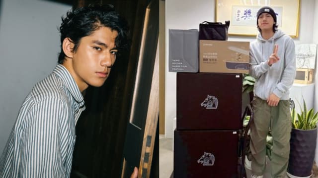 朱轩洋领“金马大礼包”　堆积成山直逼身高