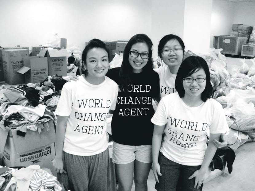 Ms Emily Teng’s (in black) non-profit organisation, World Change Agents, helps introverted youths gain the skills and confidence to create their own social initiatives and become community leaders.