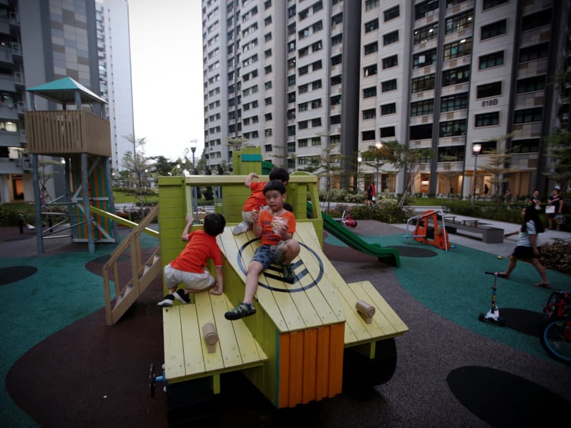 The military-themed playground at Keat Hong Mirage neighbourhood in Chua Chu Kang is one of six playgrounds with special themes that the Housing and Development Board (HDB) has built since August 2016. Jason Quah/TODAY