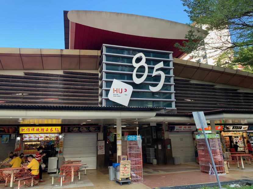 A file photo of Redhill Food Centre. The police said that they were alerted to a fight there at about 8pm on Oct 23, 2021. 