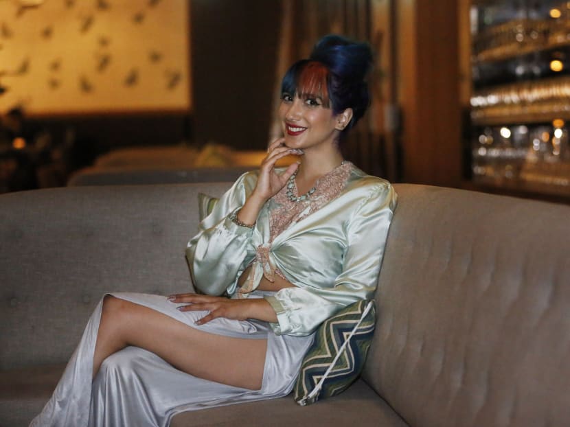 Sukki Singapora, Singapore’s first burlesque performer, was in town to launch popular United States hair care brand HASK. Photo: Raj Nadarajan