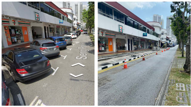 中峇鲁成保路停车位已移除 网民：不必再怕车大过不了