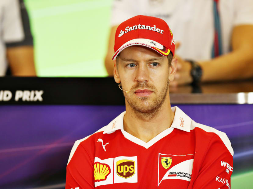 Vettel’s swearing at the race director on team radio may be punished by the FIA. Photo: Getty Images