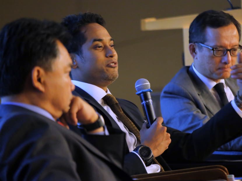 Singapore Institute of International Affairs (SIIA) hosting Malaysia's Minister of Youth and Sports, Khairy Jamaluddin Abu Bakar (also Chairman of UMNO Youth Wing) and Dr Dino Patti Djalal, former Vice Minister for Foreign Affairs, Indonesia, at a Future50 talk. Photo: Ernest Chua