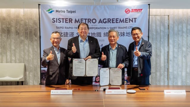 SMRT同台湾台北捷运公司签署协议 正式建立“姐妹关系”