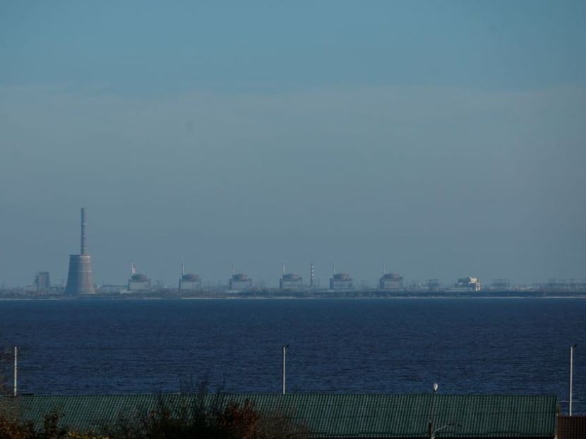 A view shows Zaporizhzhia Nuclear Power Plant from the town of Nikopol, amid Russia's attack on Ukraine, in Dnipropetrovsk region, Ukraine on Nov 7, 2022.
A view shows Zaporizhzhia Nuclear Power Plant from the town of Nikopol, amid Russia's attack on Ukraine, in Dnipropetrovsk region, Ukraine on Nov 7, 2022.