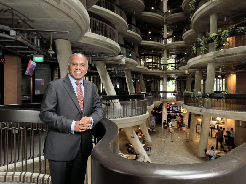 NTU president Subra Suresh poses for a picture at the university's Hive Building.
