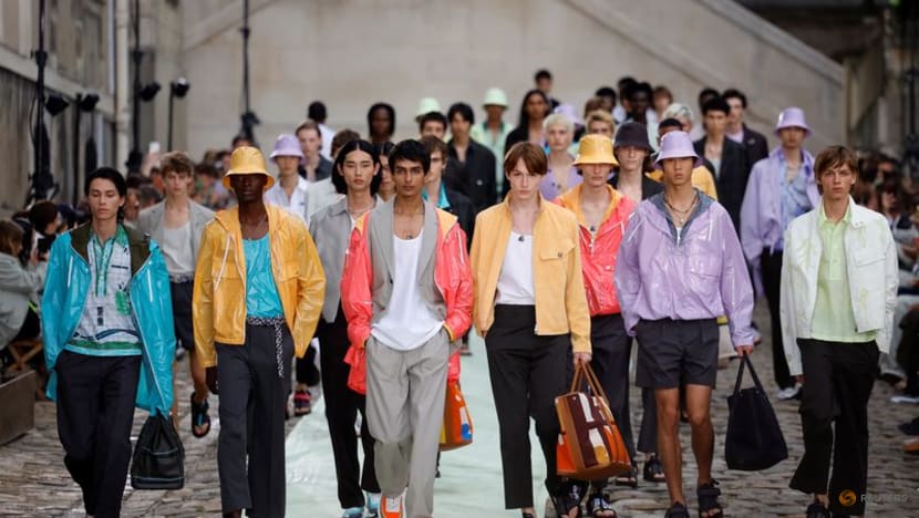 Hermes trots out seahorses and shimmery windbreakers at Paris Fashion Week Hermes trots out seahorses and shimmery windbreakers at Paris Fashion Week
